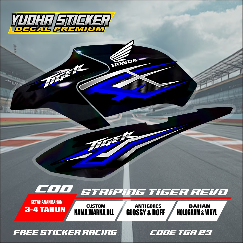 STRIPING STICKER DECAL MOTOR TIGER REVO / TIGER 2000 TERBARU / TGR 23