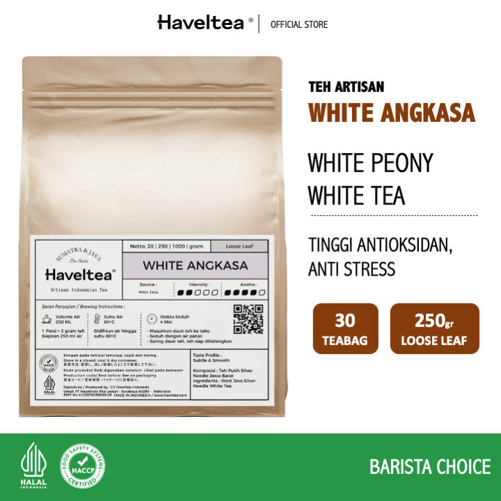 

WHITE ANGKASA | Pouch | Haveltea | Teh Putih Silver Needle | White Tea