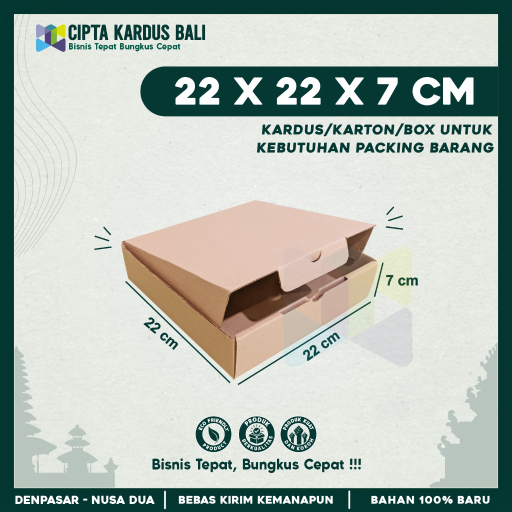 

Kardus Die Cut 22x22x7 | Box Hampers | Karton Packing
