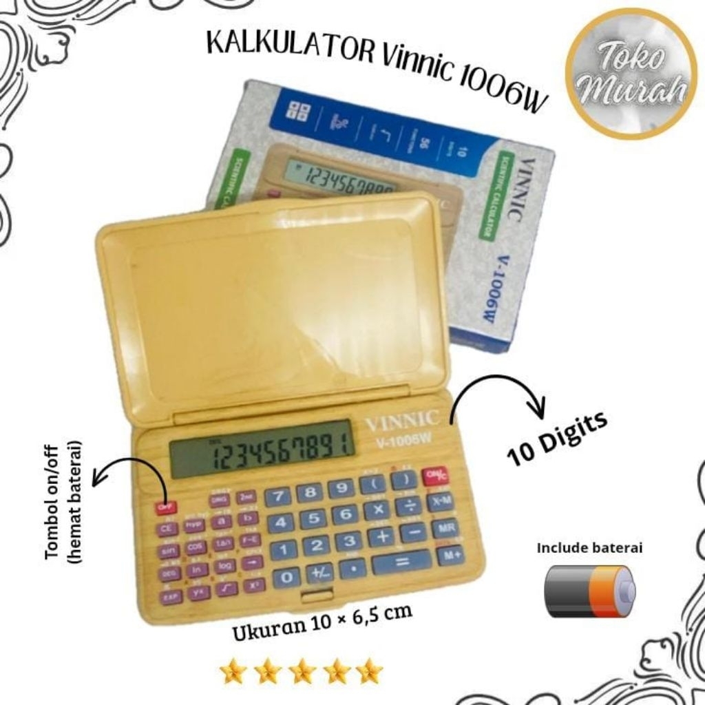 

Kalkulator Scientific V1006 Kalkulator Ilmiah Free Baterai Calculator Pocket Kantong Kalkulator sales Kalkulator sin cos Kalkulator On Off Kalkulator Ringan Kecil Free baterai kalkulator lipat