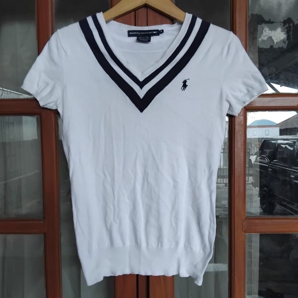 Ralph Lauren V-neck knit T-shirt (S)