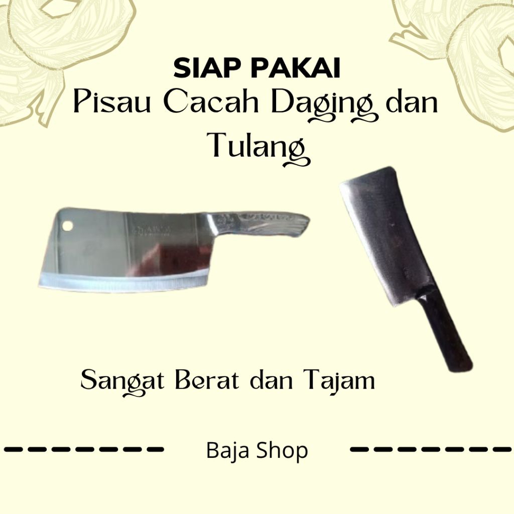 Pisau cacah daging dan tulang