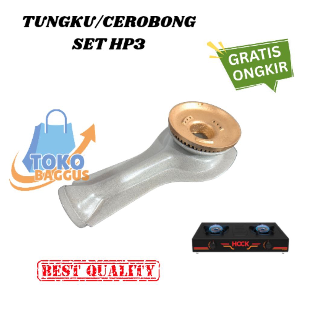 TUNGKU  + BURNER KOMPOR GAS NUSANTARA/ KOMPOR GAS 2 TUNGKU / TUNGKU SET HP3 / TUNGKU HP3 SET BURNER