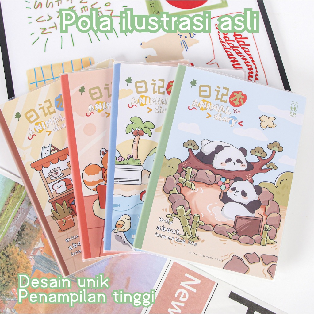 

Seri Diary Hewan Lucu Mahasiswa B5 Ukuran Waterproof Tahan Debu Tutup Karet 132 Halaman Mengental Tinta-Kertas Kertas Tenaga Tulisan Tata Sisi Notebook