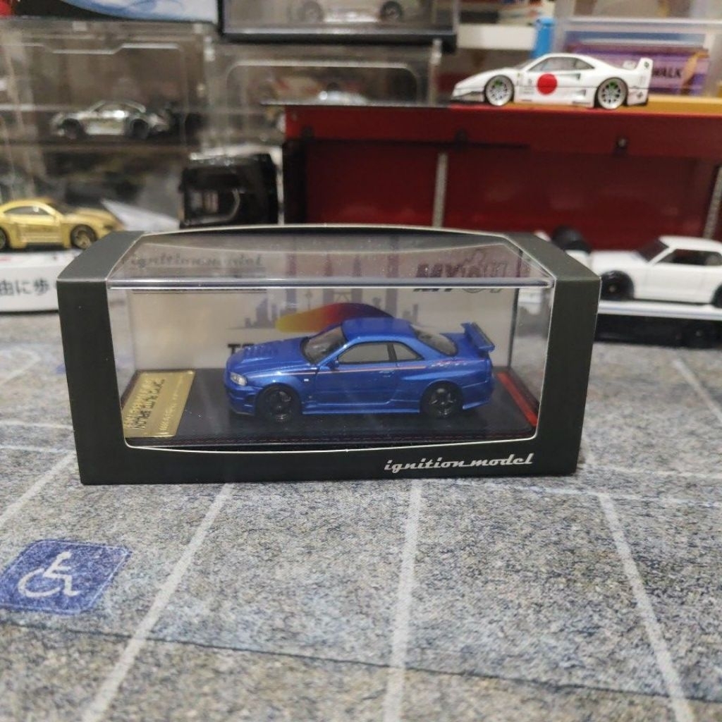 IGNITION MODEL TOKYONAUTO SALON 2025 KL NISSAN SKYLINE GT-R R34 V SPEC II BLUE METALIC