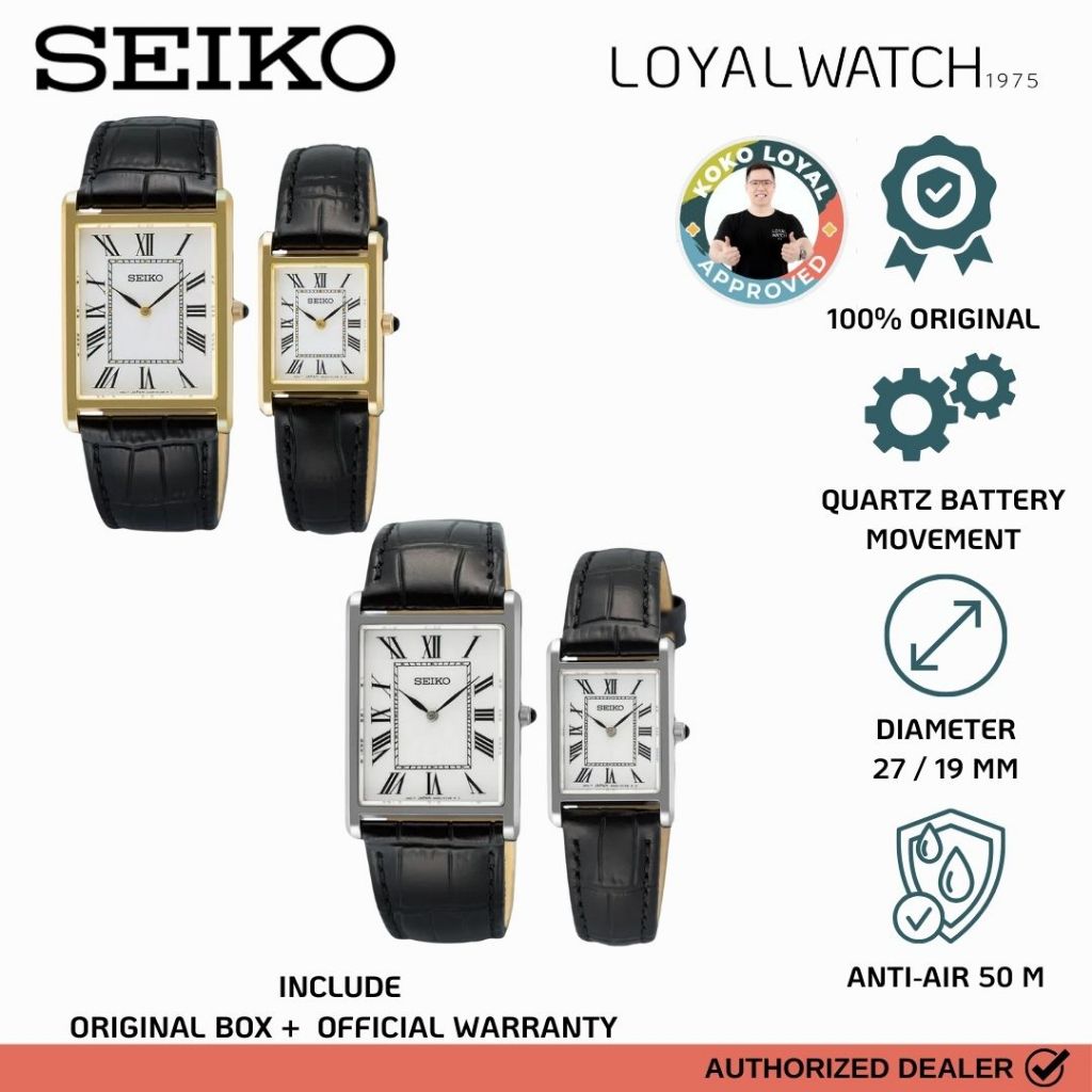 Jam Tangan Seiko Classic Tank Discover More Wanita Pria Couple SWR103P1 SWR104P1 SWR107P1 SWR108P1 L