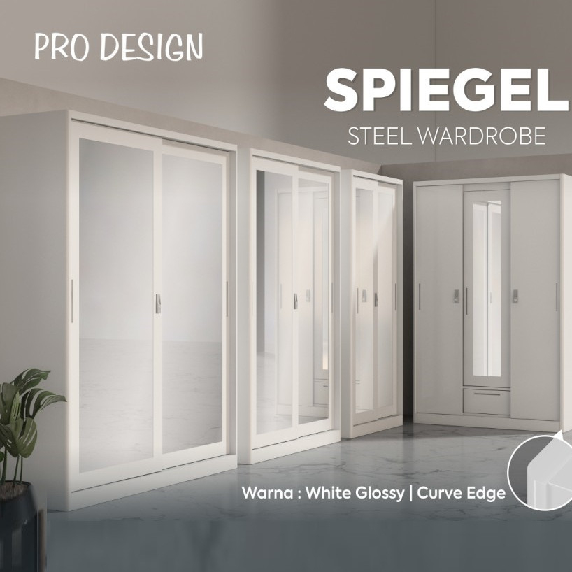 Lemari Pakaian Besi Sliding Pro Design