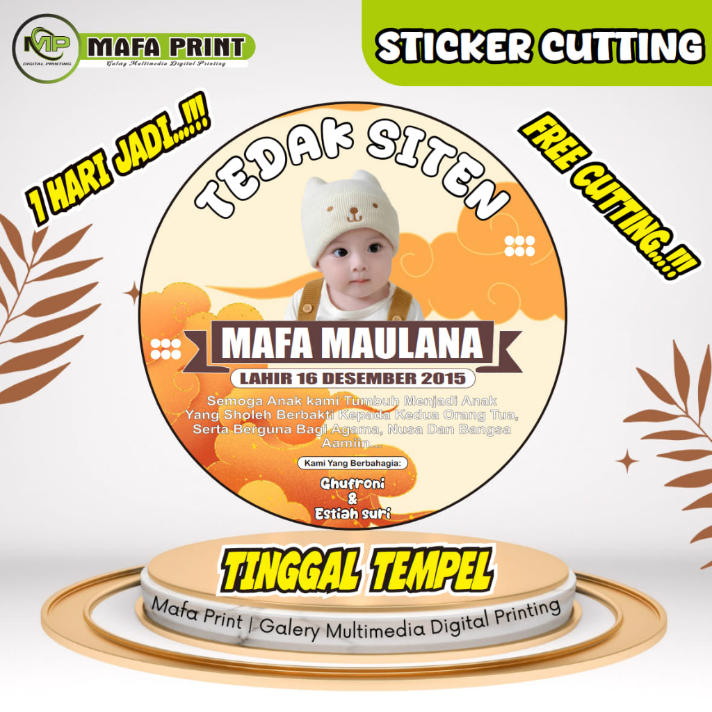 [TERMURAH] STICKER TEDAK SITEN STICKER DUNDUNAN CEWEK COWOK LUCU