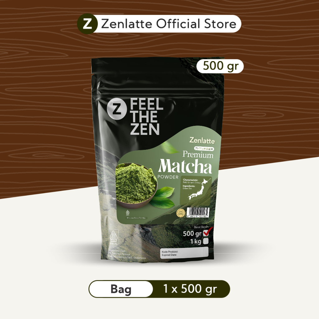 

Zenlatte Premium Matcha Powder - Bag 500gr | Bubuk Premium Matcha | Kyoto Uji Matcha