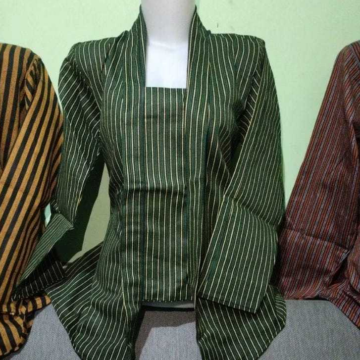 KEBAYA LURIK JAWA BAJU ADAT JAWA WANITA DEWASA BAJU ATASAN LURIK JAWA SURJAN LURIK DEWASA