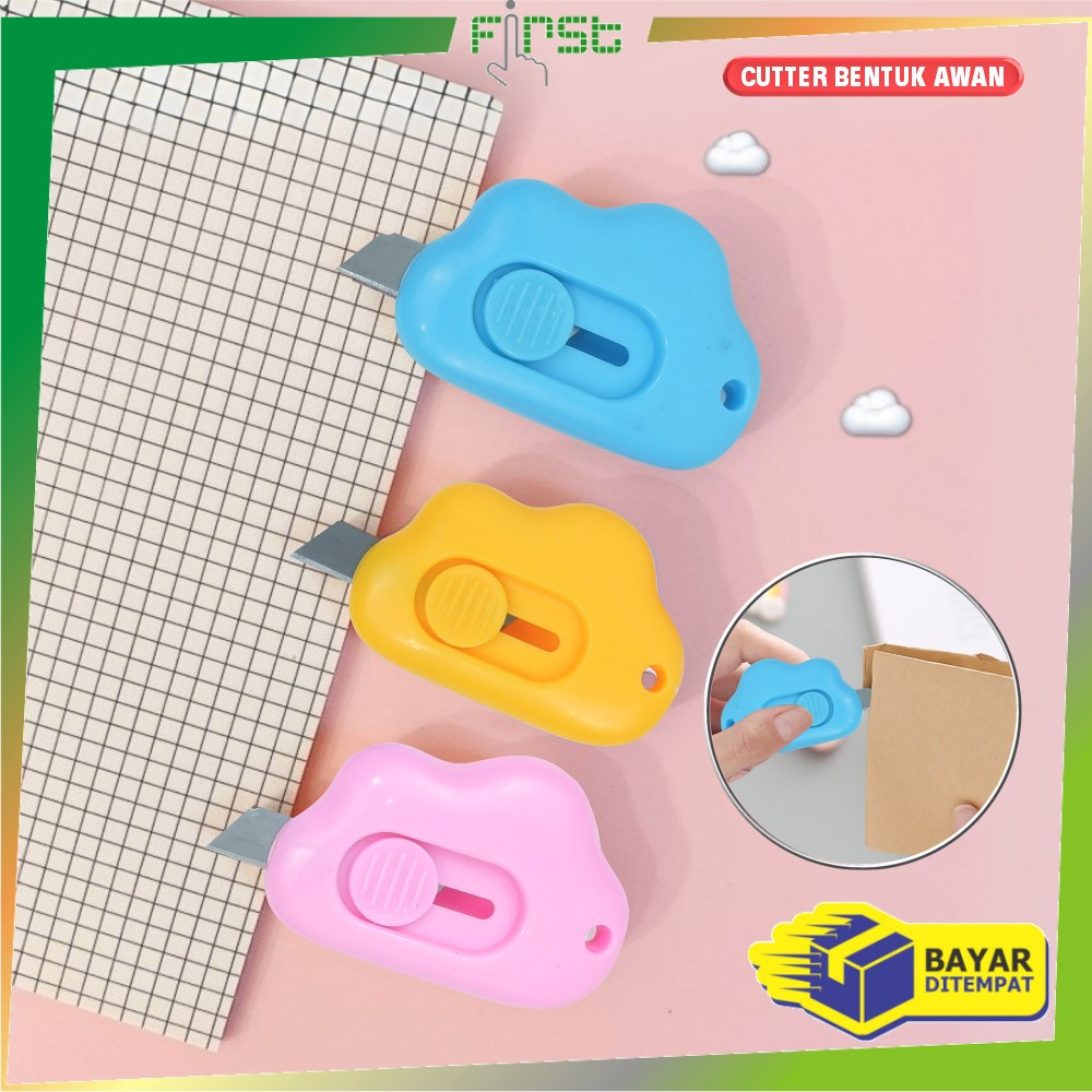 

FH-C953 Cutter Mini Lucu Bentuk Awan / Pisau Kartun Alat Bantu Potong Kertas Alat Tulis Kantor / Pisau Cutter Mini Model Awan Cutter Portable