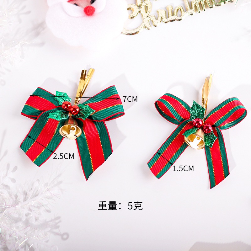 

pita natal satuan bentuk pita lonceng - hiasan hampers natal christmas - ribbon craft - pita lonceng natal