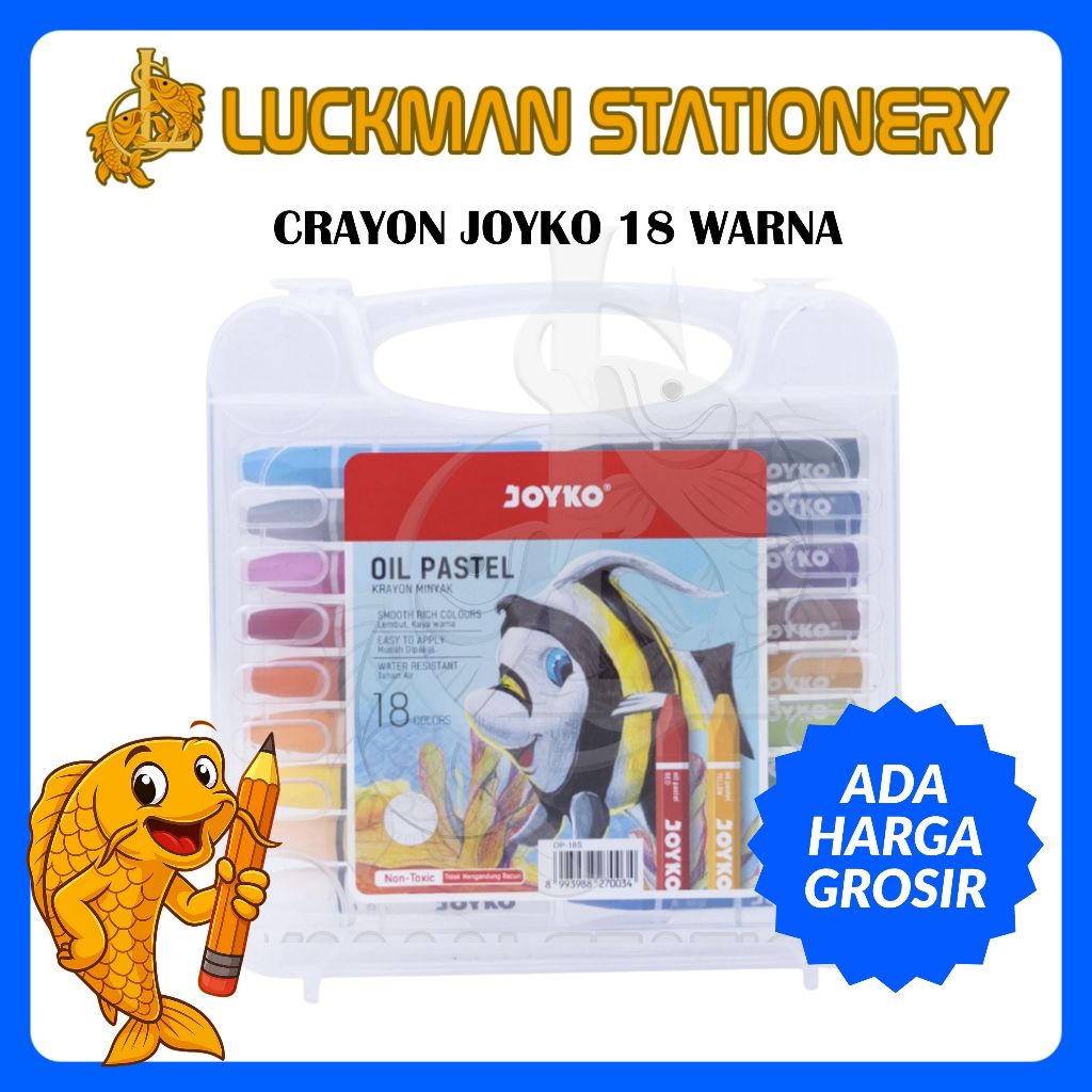 

JOYKO CRAYON 18 WARNA OP-18S / OIL PASTEL / KRAYON MINYAK JOYKO