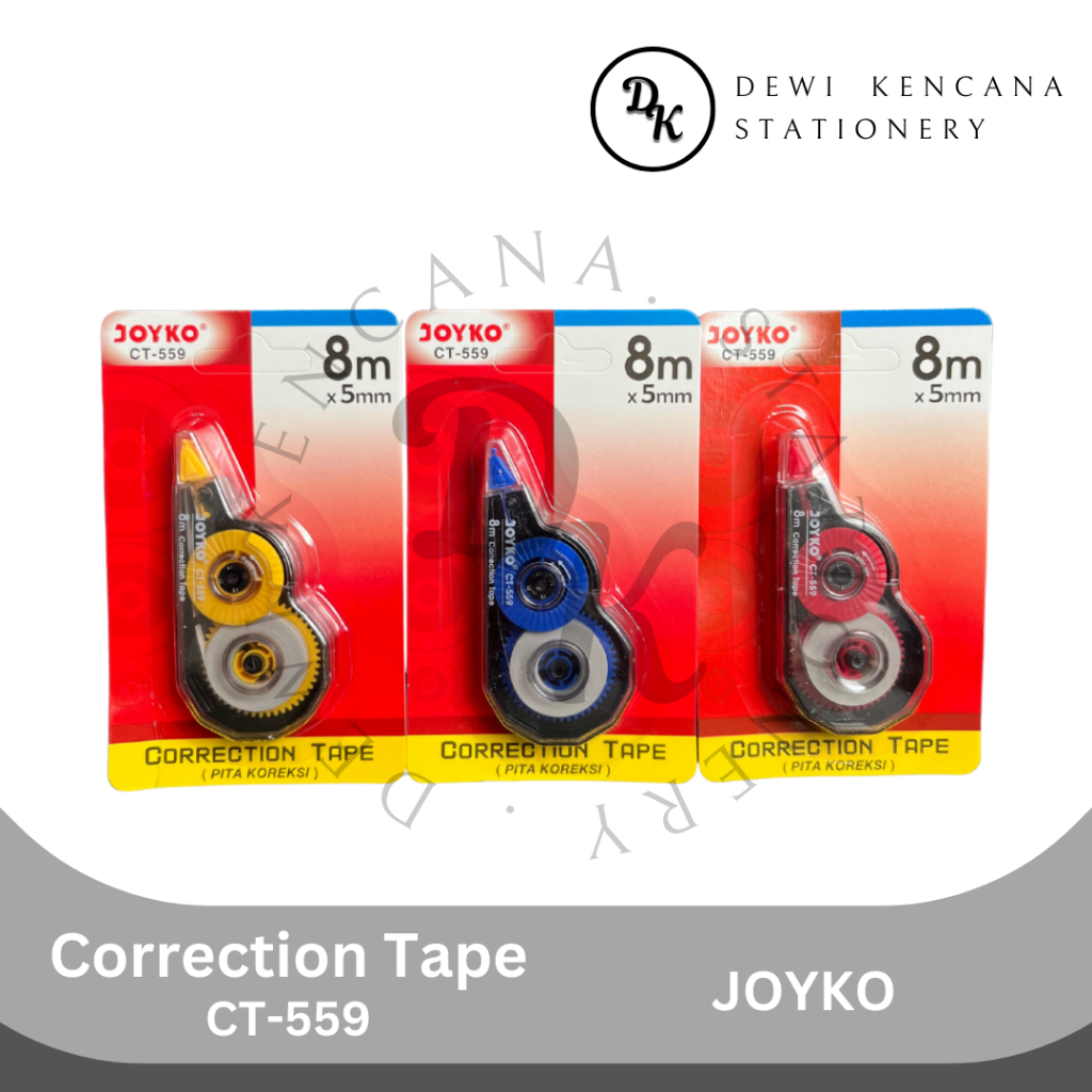 

Correction Tape 8 Meter Joyko CT-559 / Tipe X Kertas