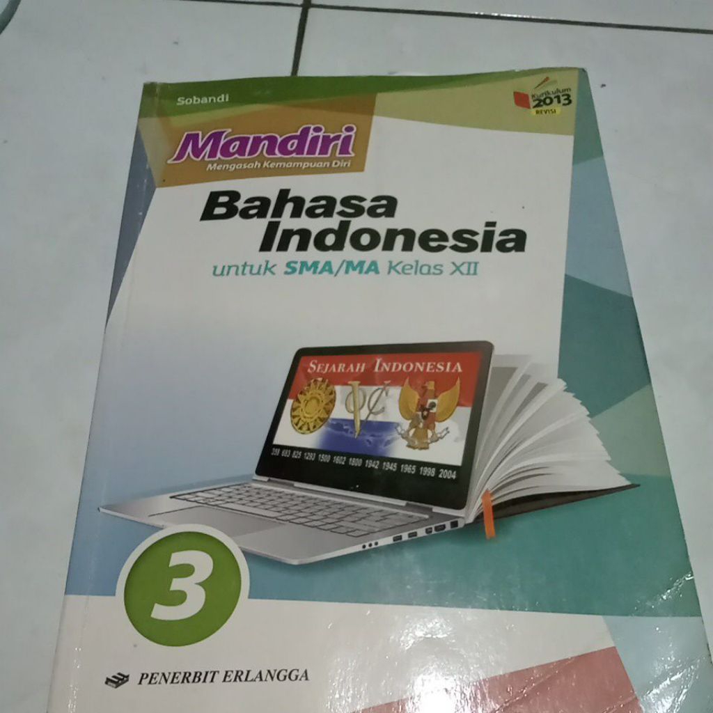 buku mandiri bahasa Indonesia kelas 12 penerbit Erlangga