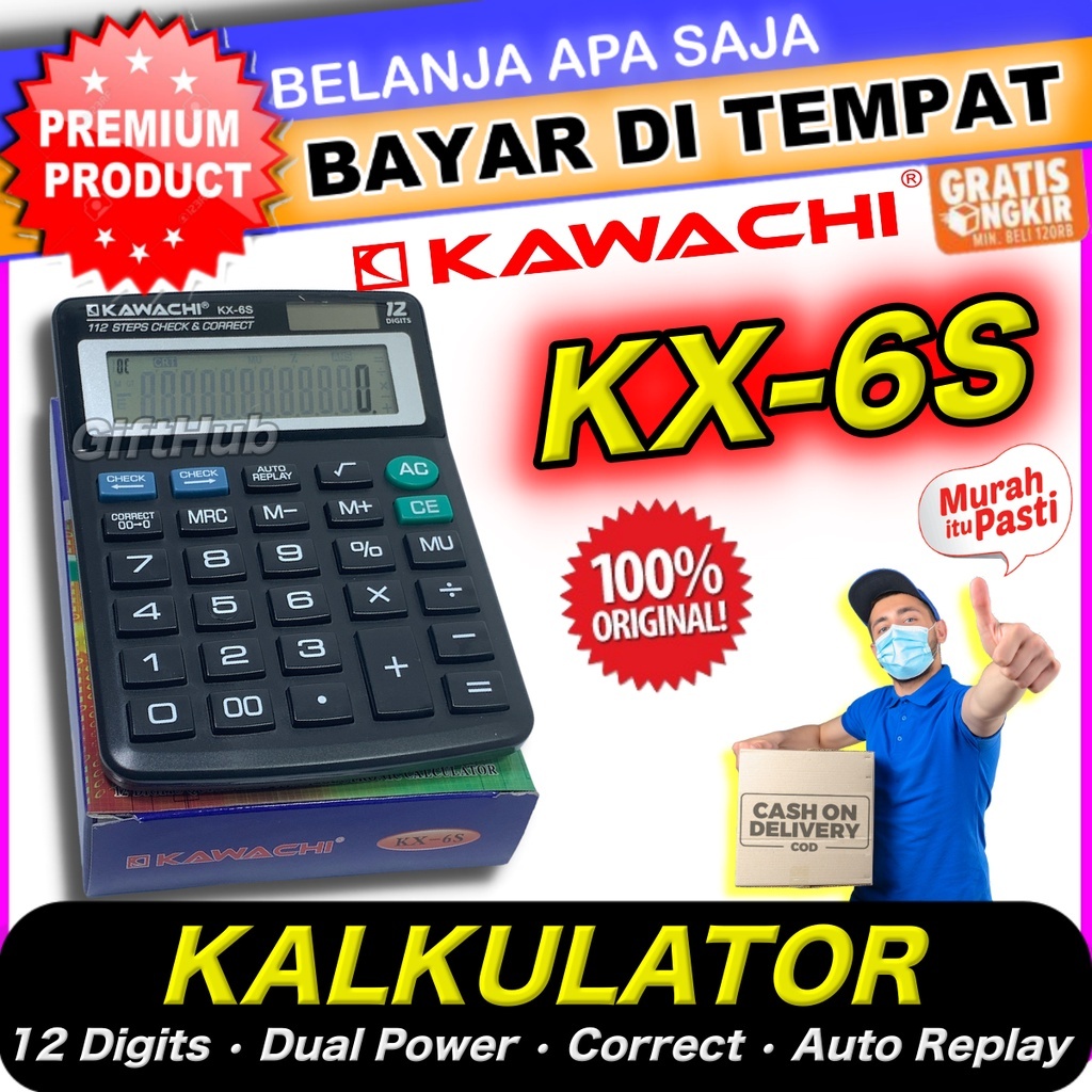 

[oddsolshop] pekanbaru/Kalkulator Kawachi KX 6S