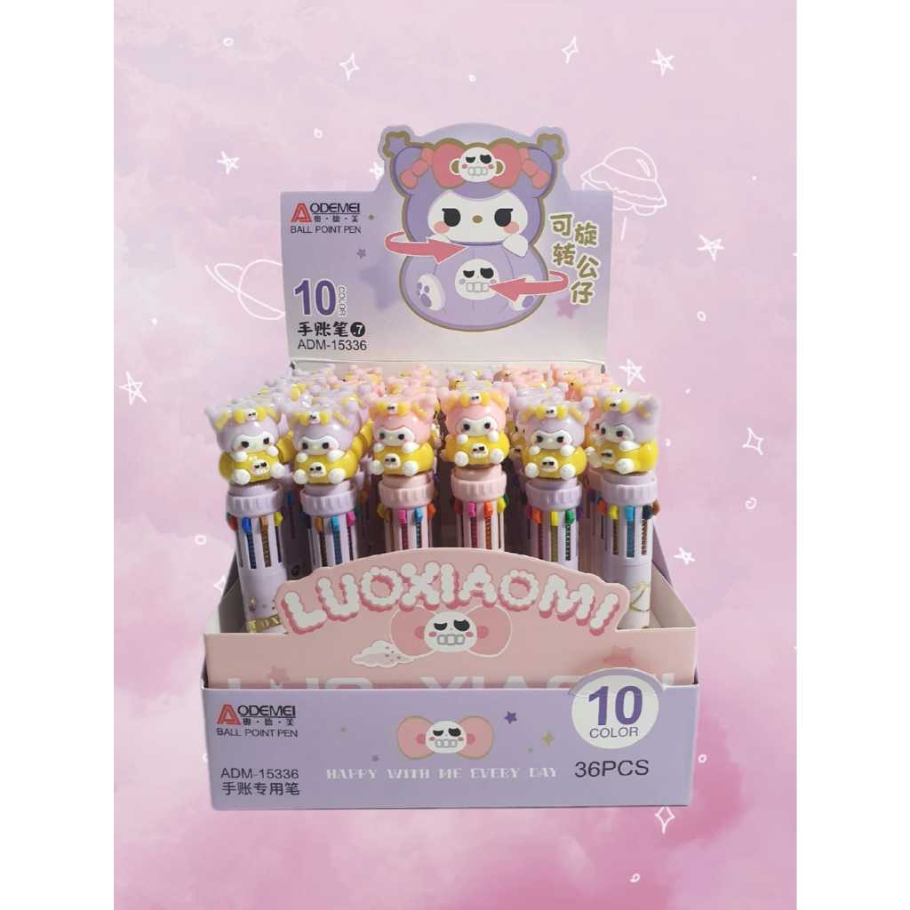 

( 6 Pcs ) PULPEN MEKANIK 10 WARNA TINTA KARAKTER LUOXIAOMI 3D PULPEN 10 WARNA MOTIF BONEKA LUOXIAOMI