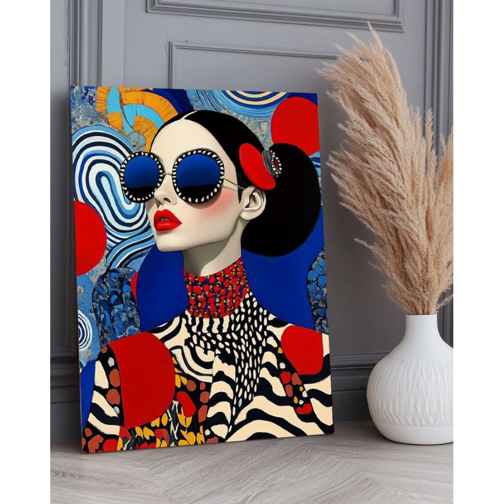 Lukisan dinding dekoratif aesthetic| Lukisan abstrak modern handmade