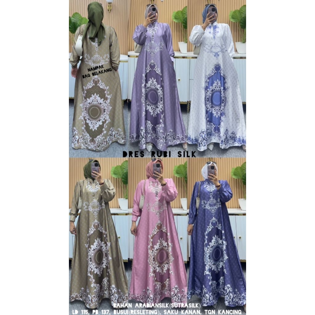 gamis silk (sutra silk)