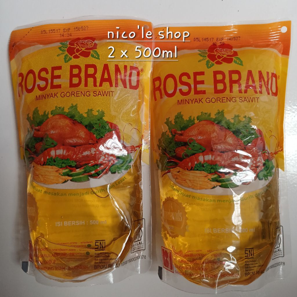

ROSE BRAND Minyak goreng pouch 1 Liter 1L 2x500ml
