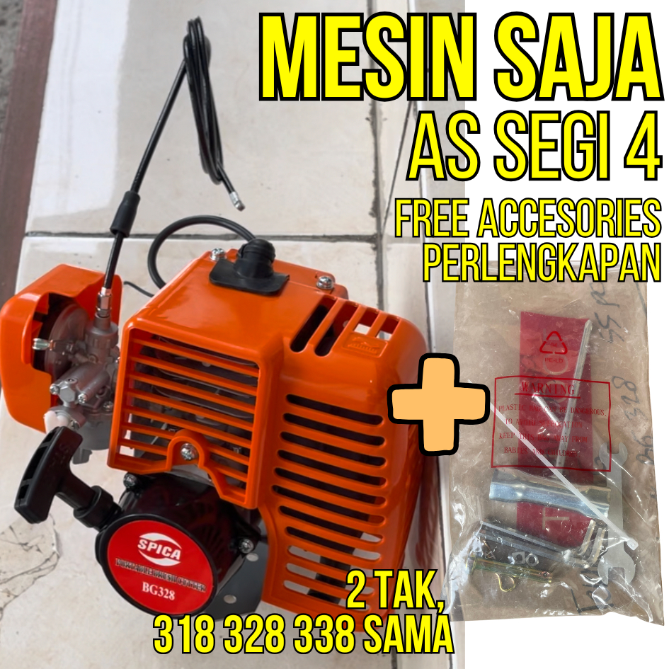 MESIN SAJA Potong Rumput Gendong 2 Tak Engine Pengerak Motor Mini 318 328 338 Matrix Tesla Cupsealer