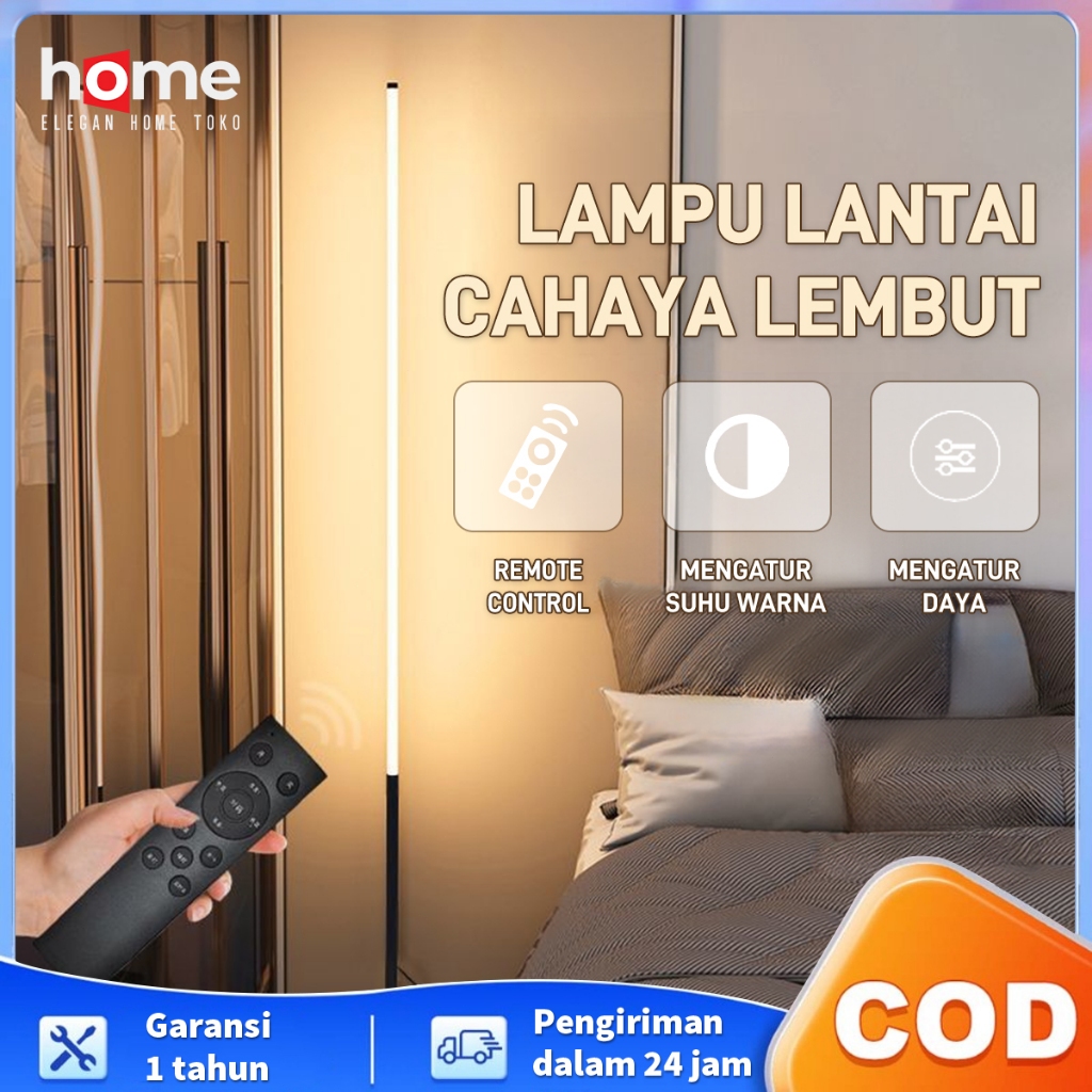 E.Home Lampu Lantai Lampu Hias Lampu Standing Remote Kontrol Standing Lamp LED Minimalis Lampu Stand