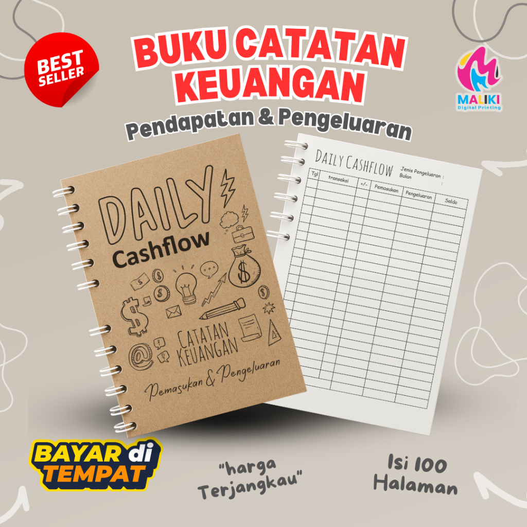 

Buku Daily Cashflow Pendapatan & Pengeluaran