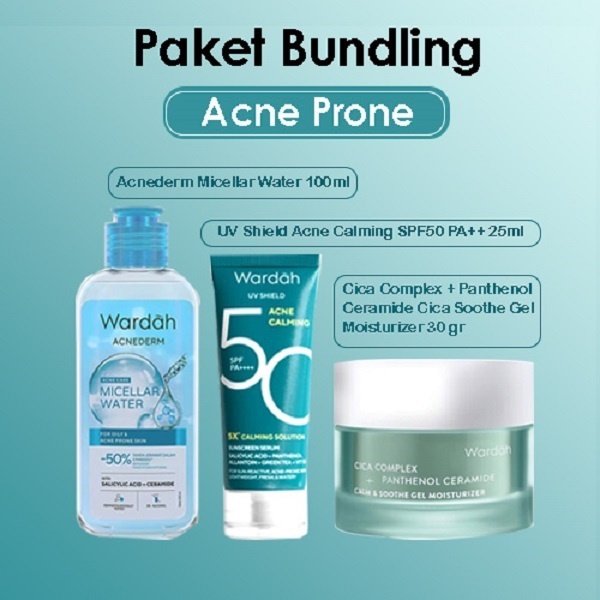 Paket Wardah Acne Prone Skin | Acne Fighter - Treatment Perawatan Kulit Berjerawat