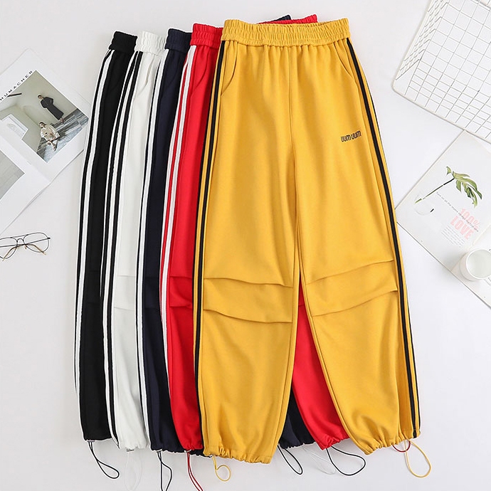 <elegan.girl> Joger Wanita Style Korea Celana Olahraga Panjang Celana Training Wanita Celana Panjang