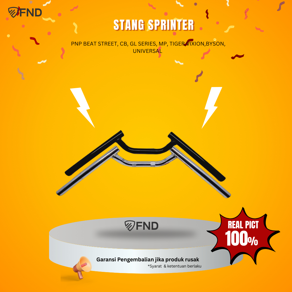 Stang Sprinter racing Pendek Stir CB herex Hitam atau Crome