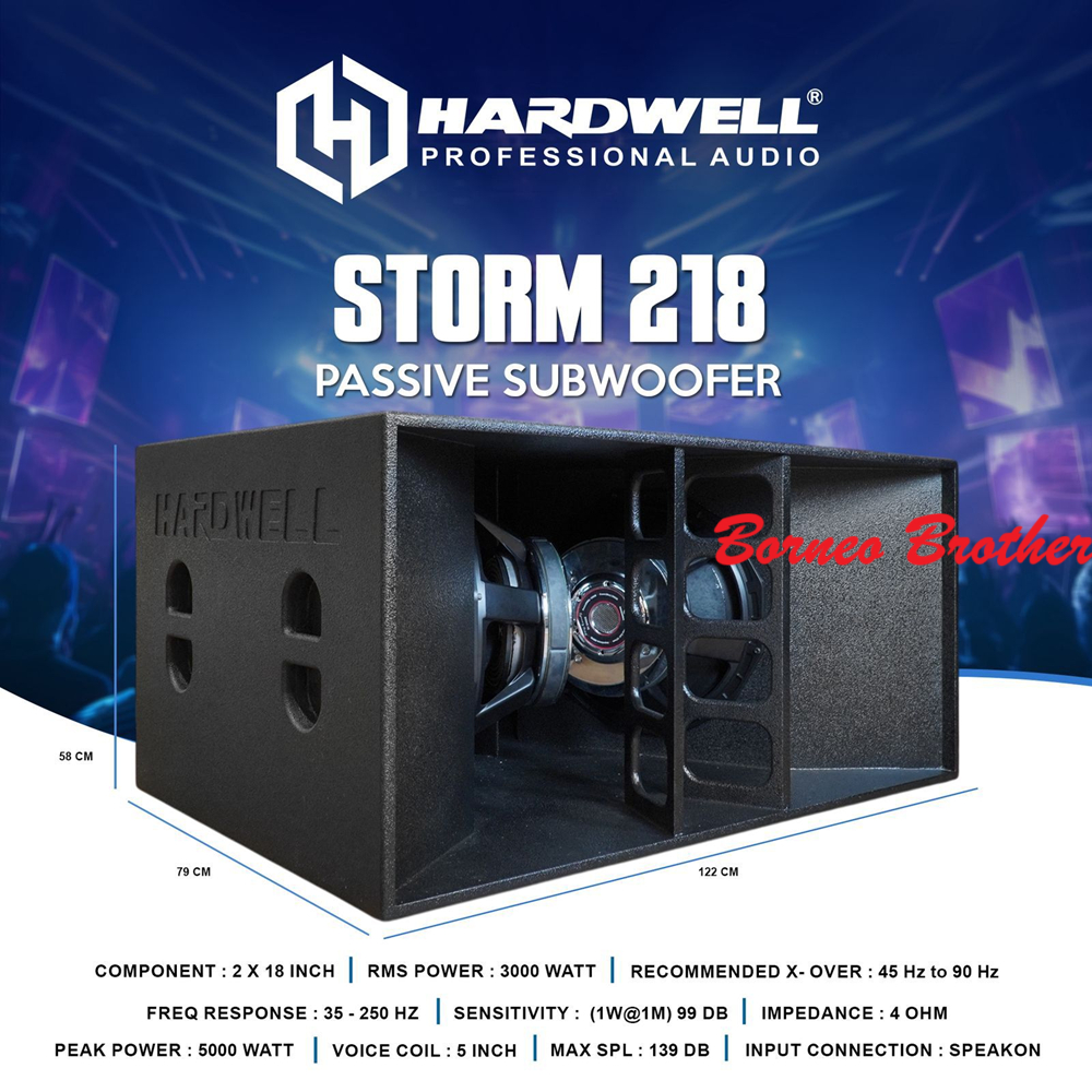 Hardwell STORM 218 Original Subwoofer Pasif 2 x 18" 5000W