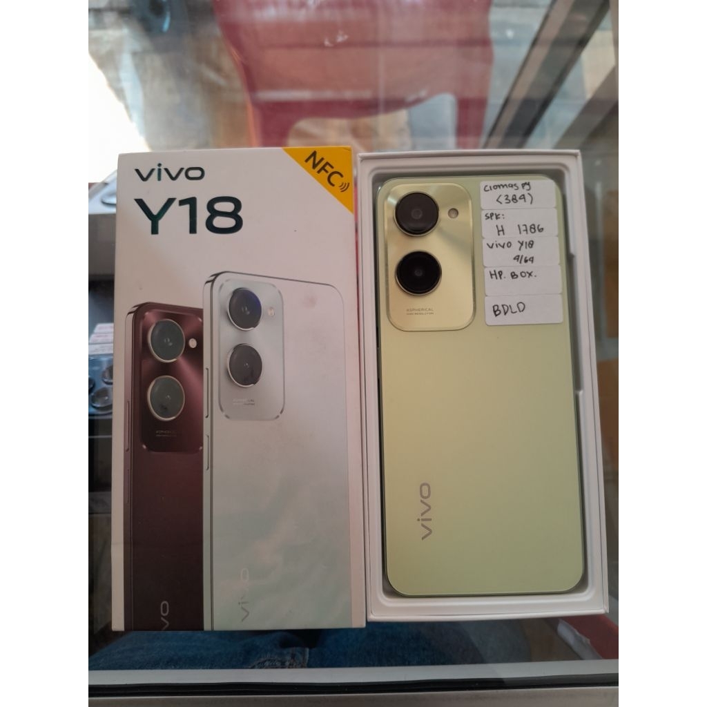 HP Smartphone VIVO Y18 NFC RAM 4/128 GB, SECOND FULLSET/ 100% Original
