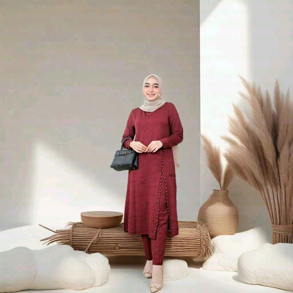 TKG - WILDA WILMA SET Best Seller Setelan Celana Tunik Wanita Modis Kekinian by Mumu Fashion Solo