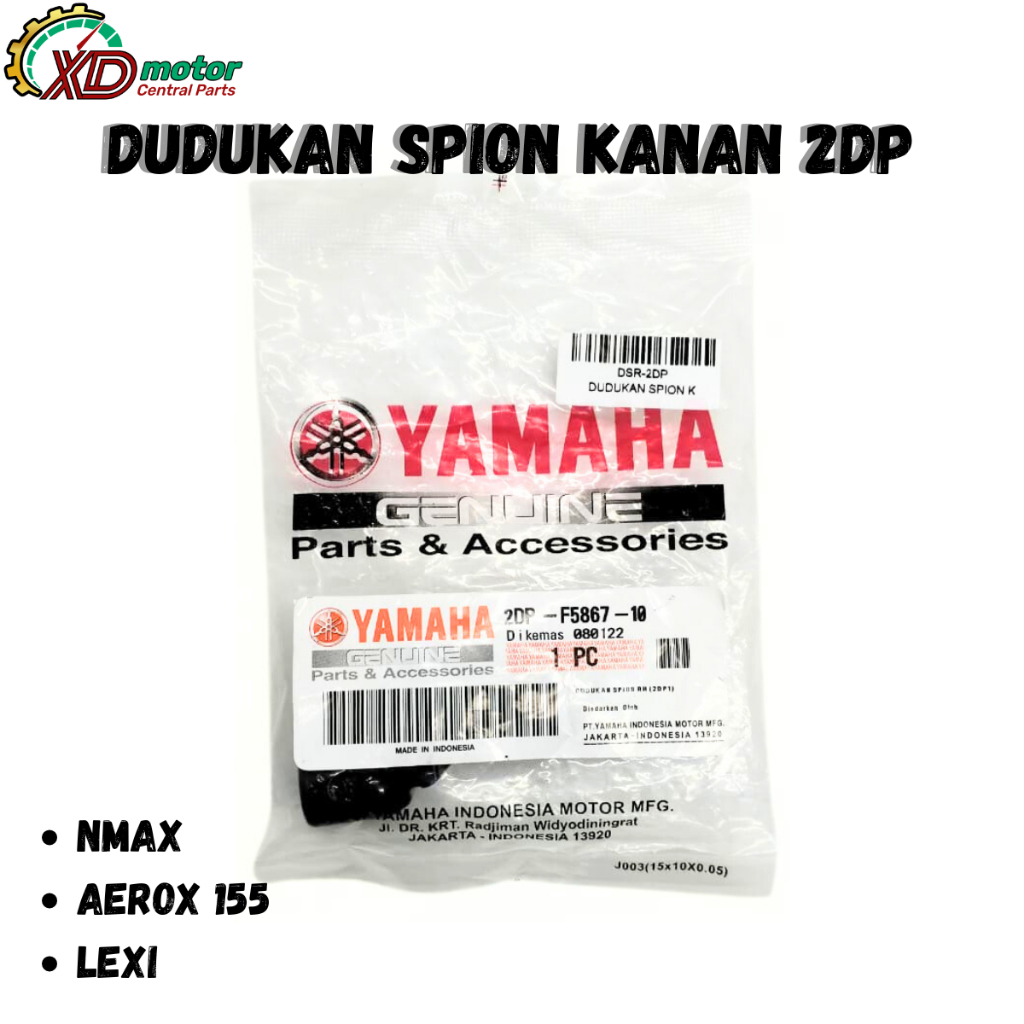 DUDUKAN SPION KANAN 2DP YAMAHA UNTUK MOTOR NMAX AEROX 155 LEXI