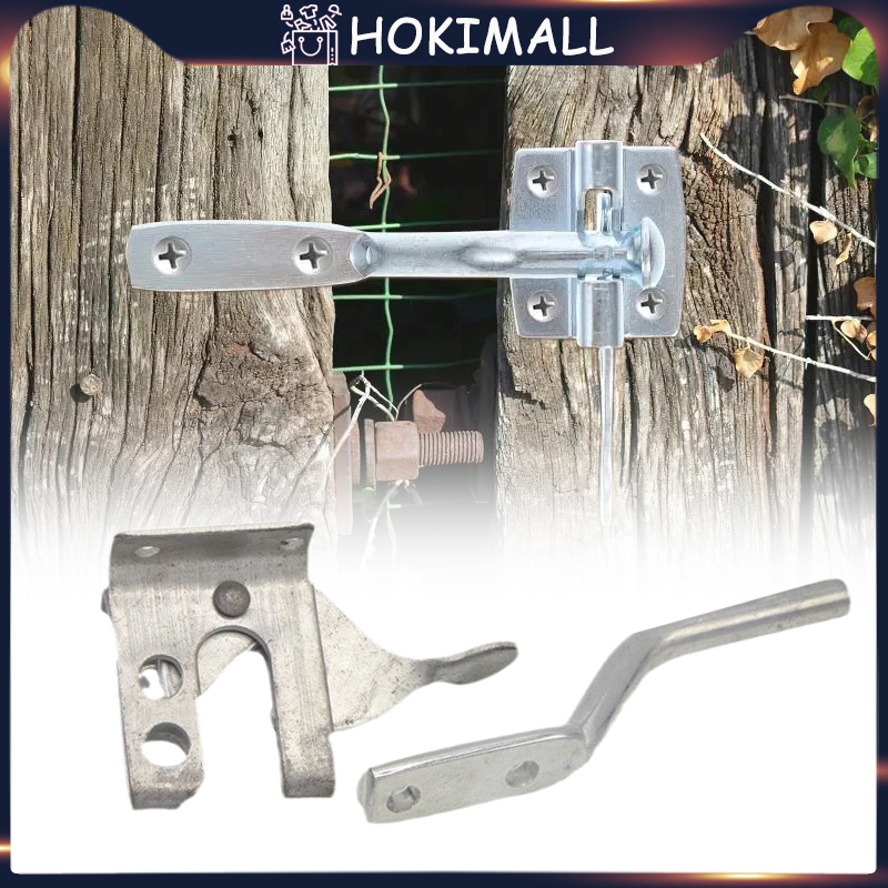 1set Otomatis Fence Hinge Latch Kunci Pagar Otomatis Door Pertanian Kunci Selot Pagar