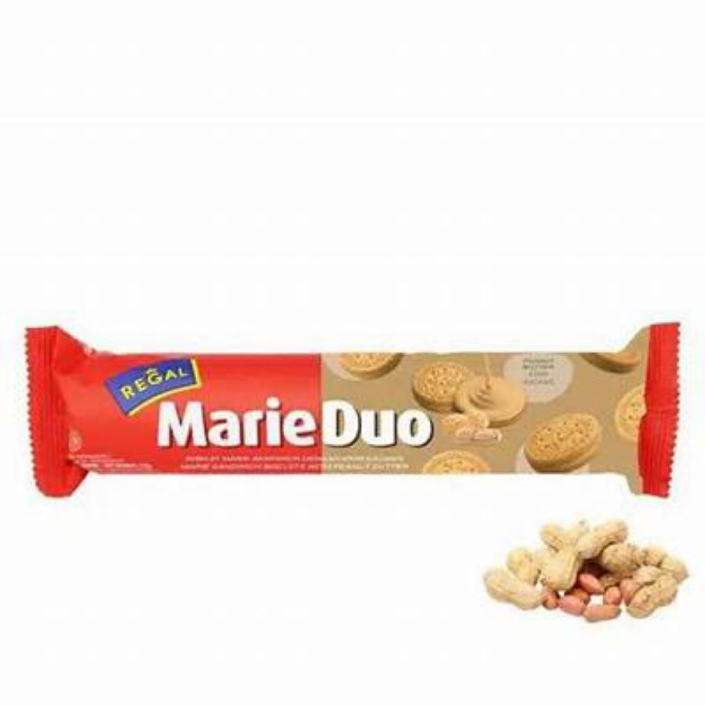 

Biskuit Regal Marie Duo Kacang 100 Gr