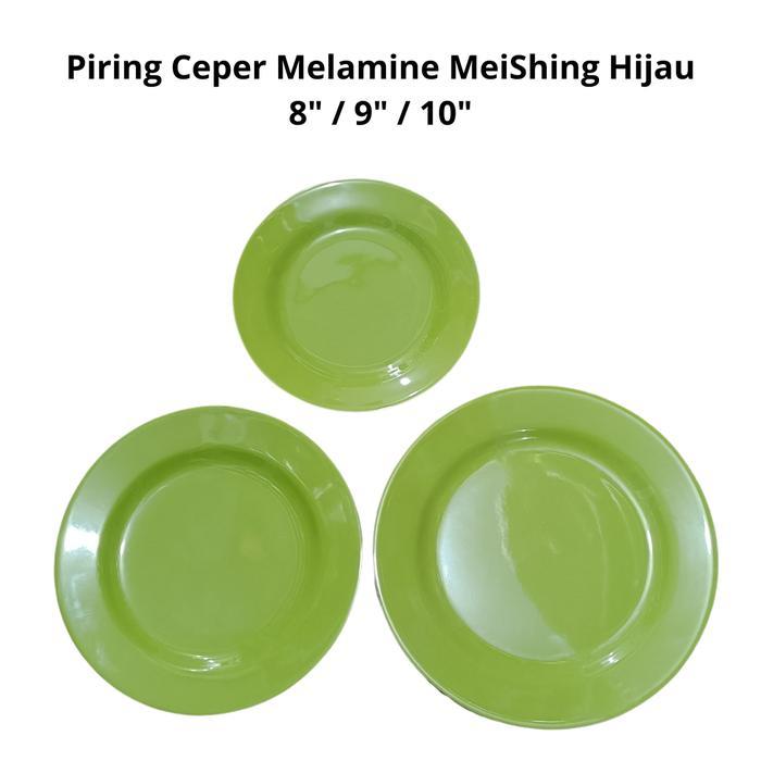 piring ceper hijau bahan melamine