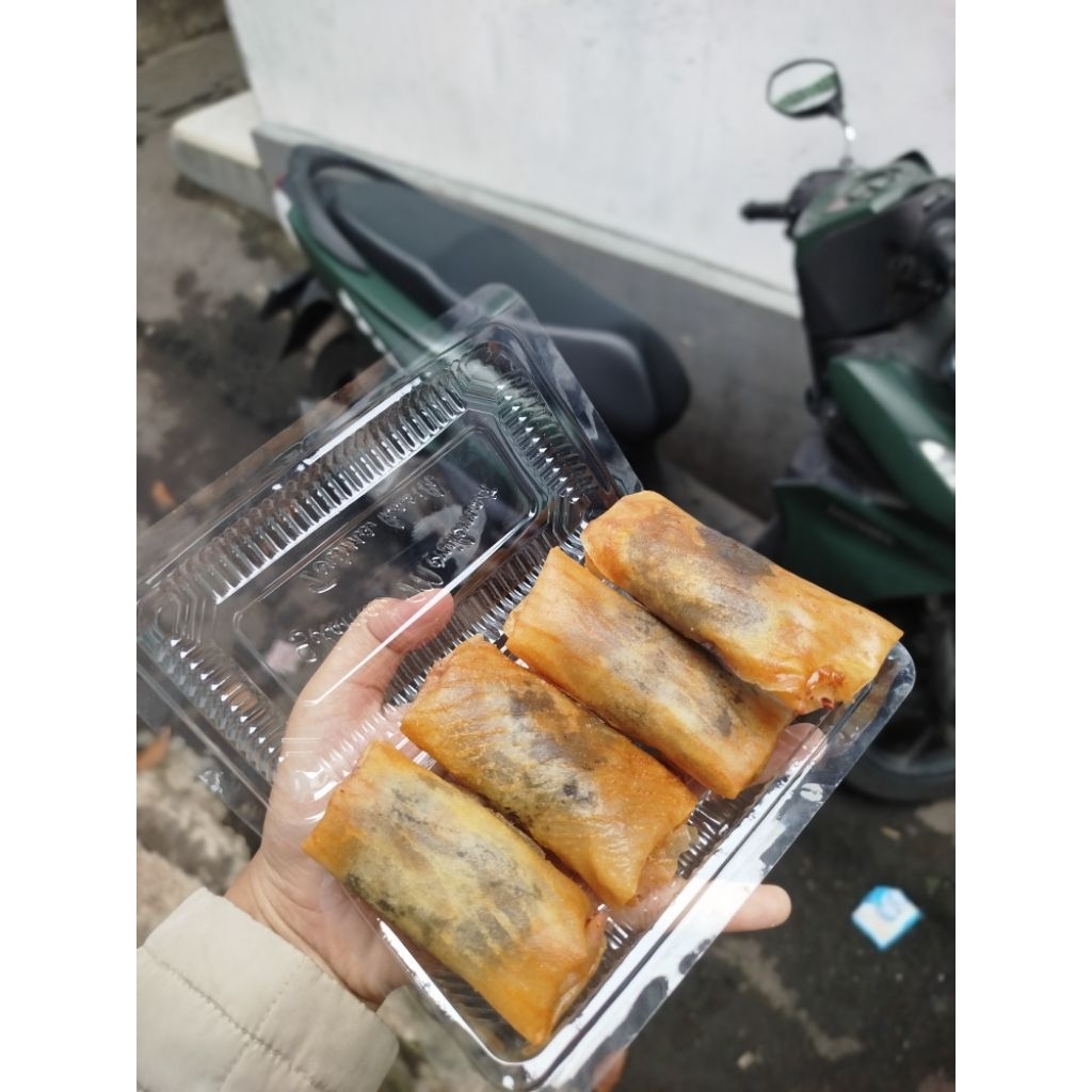 

lumpia ubi ungu coklat lumer