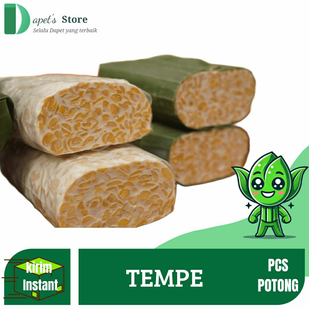 

Tempe Daun Tempe Plastik Tempe Potongan Pilihan Bagus Tempe Good Quality Pcs - Dapet'S Store