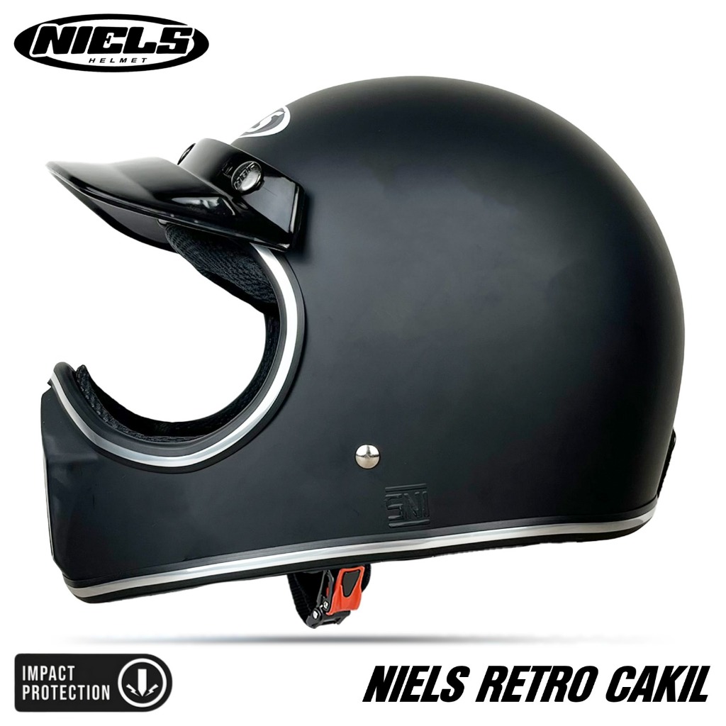 Helm Cakil Retro SNI Murah Anti Pecah - Niels