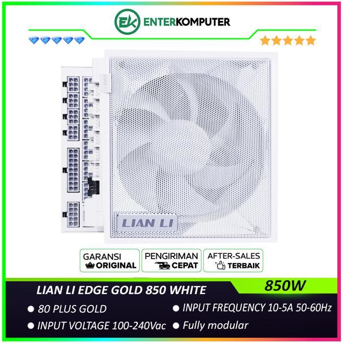 LIAN LI EDGE GOLD 850 850W WHITE with L-Shape Design - Fully Modular - 80+ Gold Certified