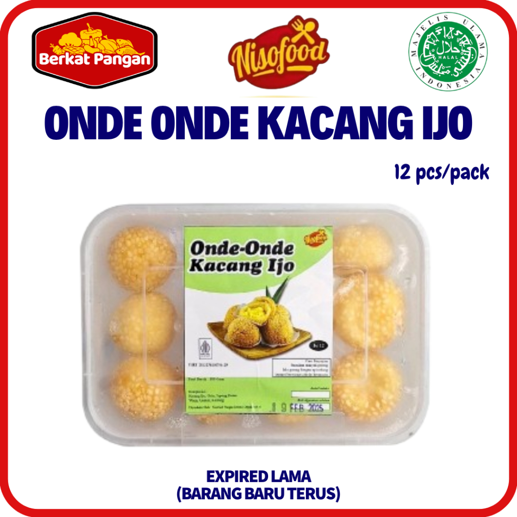 

Nisofood Onde - Onde Kacang Ijo Frozen isi 12