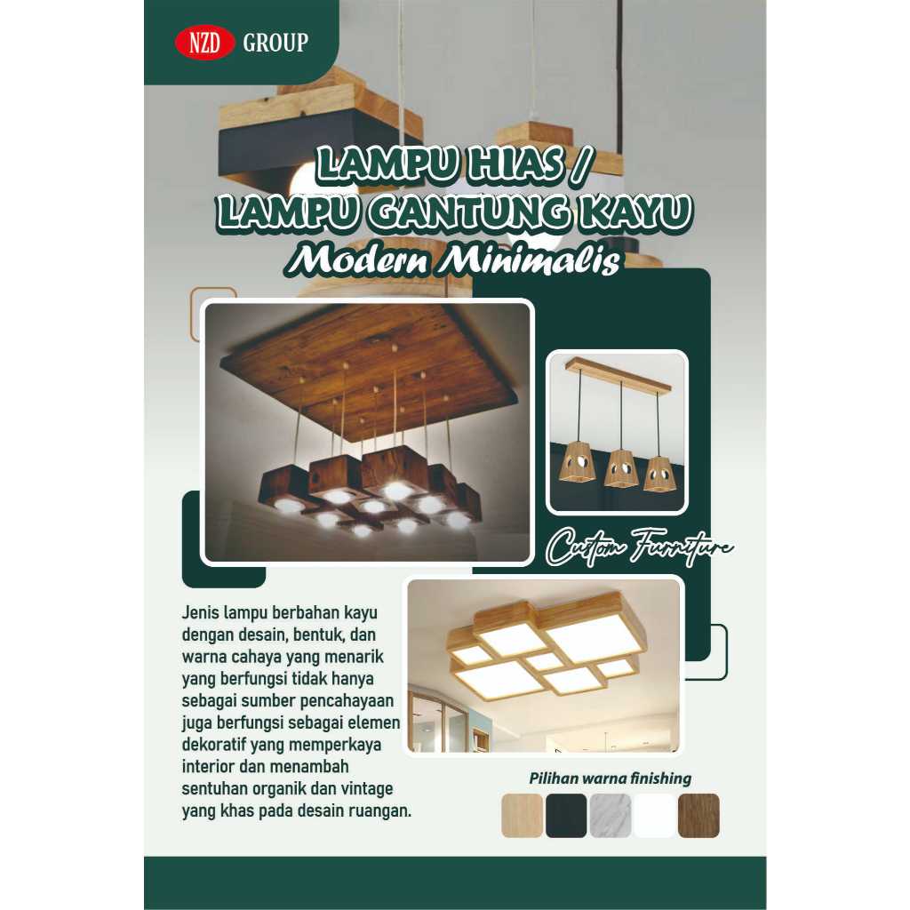 Lampu Hias Lampu Gantung Kayu