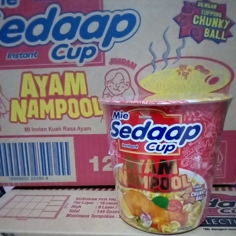 

SEDAAP CUP RASA AYAM NAMPOL 1 DUS 12 PCS