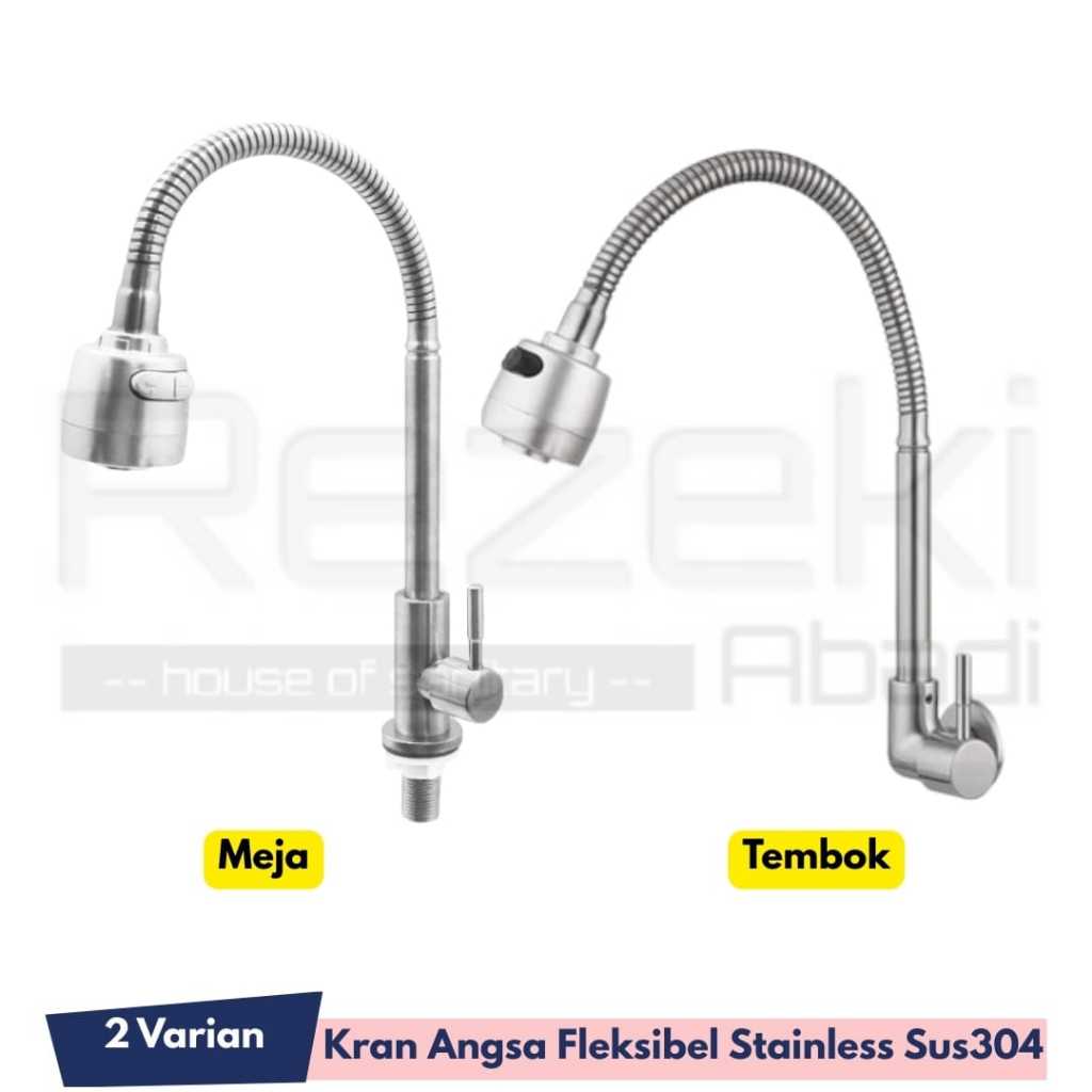 Kran Angsa Fleksibel Tembok Meja - Kran Cuci Piring - Kran Air