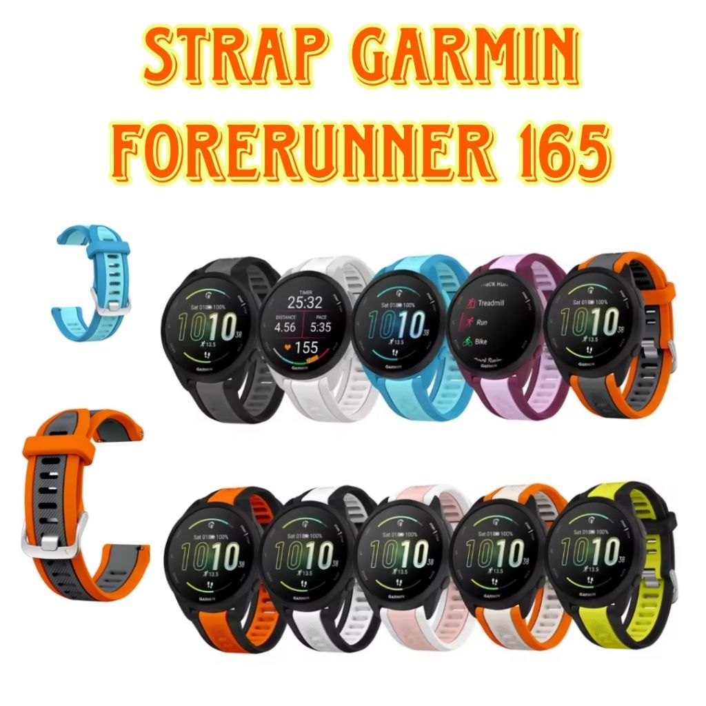 strap garmin forerunner 165 20mm premium silicone strap