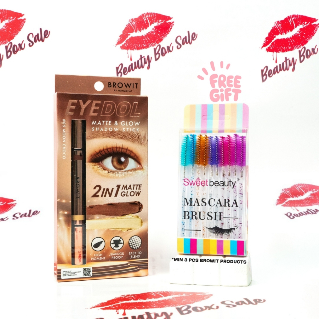 READY STOCK BROWIT BY NONGCHAT EYEDOL Matte & Glow Shadow Stick / EYESHADOW