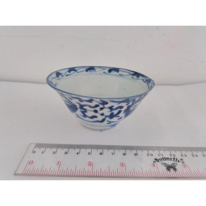 Mangkok Keramik Antik Biru China Kuno