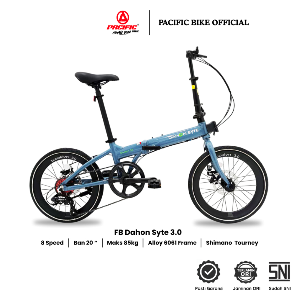 Pacific Sepeda Lipat Remaja dan Dewasa Dahon Syte Brooklyn 3.0 Ukuran Ban 20