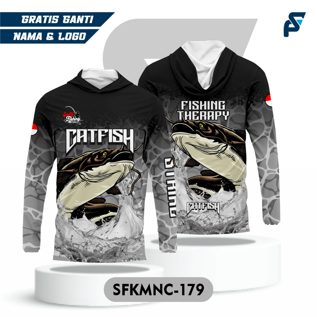 Baju Mancing Kupluk Ikan Lele / Jersey Mancing Mania / Kaos Fishing Kupluk / Fishing Mania Club Full